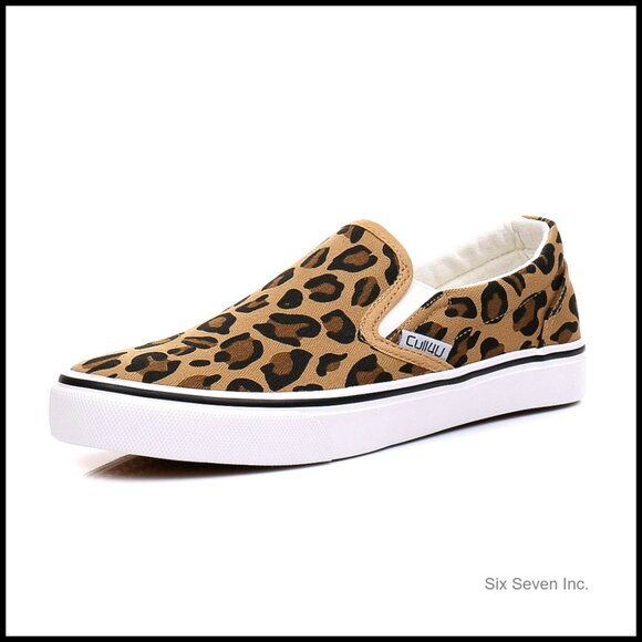 Shoes - Classic Slip On Sneakers Canvas Low Top Comfortable Memory Cushion Casual